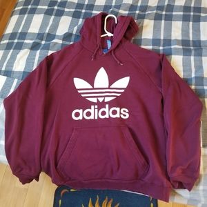 Burgundy Adidas hoodie
